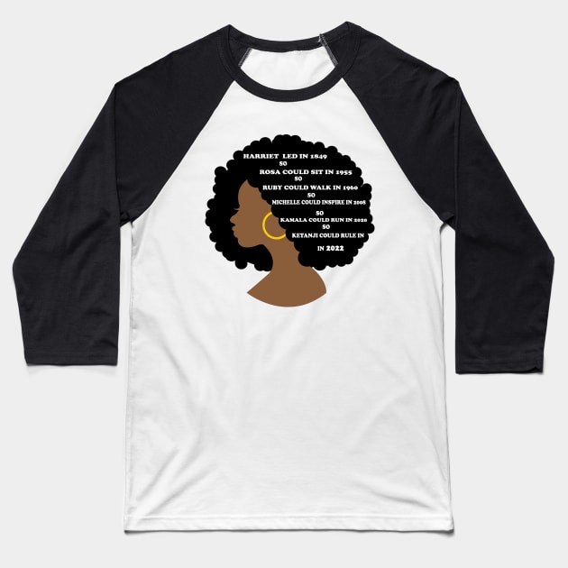 Strong Black Women Baseball T-Shirt by DickinsonDesign